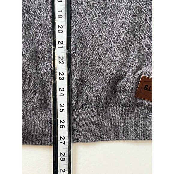 Lore Tahoe Rivers Men’s Knit Zip Hoodie Sweater Gray Medium Fall Cozy Casual - Picture 9 of 15